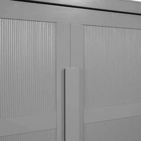 English Elm Queen Murphy Wall Bed with Led Lighting Modern Cabinet Style for Small Spaces LP000973AAE