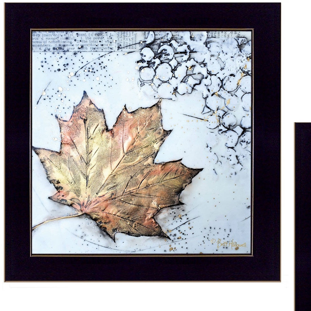 Homeroots Set Of Two Channeling Fall Leaves I And Iii 3 Black Framed Print Wall Art  Paper 407066