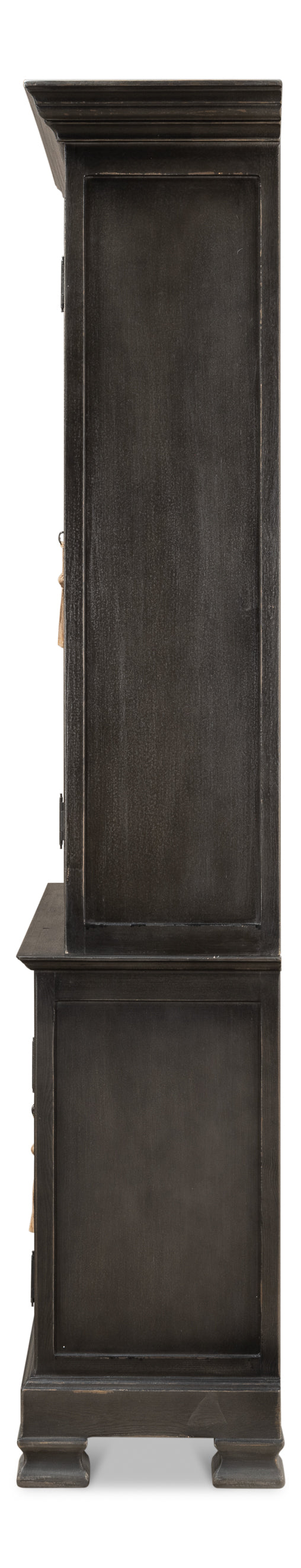 Sarreid Painted Directoire Style Bookcase - Elegant Gold & Grey Finish With 3 Removable Shelves For Storage Grey  40706