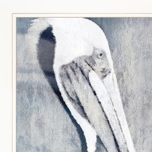 Homeroots Set Of Two Pelican Party White Framed Coastal Wall Art  Paper 407082