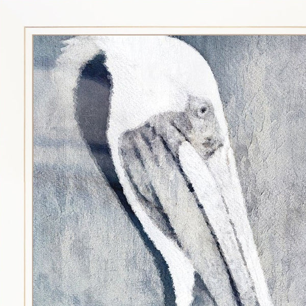 Homeroots Set Of Two Pelican Party White Framed Coastal Wall Art  Paper 407082