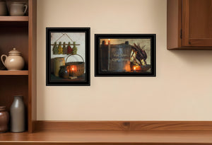 HomeRoots Set of Two Let Your Light Shine Black Framed Wall Art Prints - Modern Inspirational Décor Pair 407104