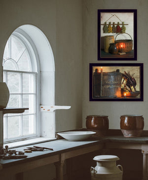 HomeRoots Set Of Two Modern Black Framed Prints - "Let Your Light Shine" Typography Wall Art Décor! 407105