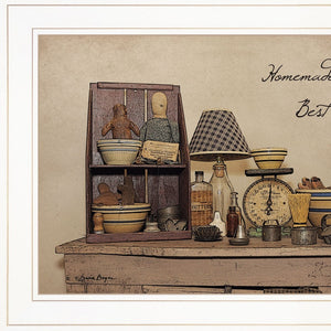 Homeroots Set Of Two Homemade Is Best 1 White Framed Print Kitchen Wall Art  Paper 407115