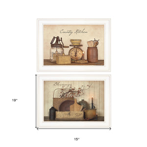 Homeroots Set Of Two Candlelight And Flowers 1 White Framed Print Wall Art  Paper 407121