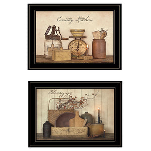 HomeRoots Set of Two Elegant Candlelight & Floral Black Framed Prints - Instant Home Ambiance & Style Upgrade 407122