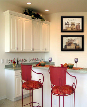 HomeRoots Set of Two Elegant Candlelight & Floral Black Framed Prints - Instant Home Ambiance & Style Upgrade 407122
