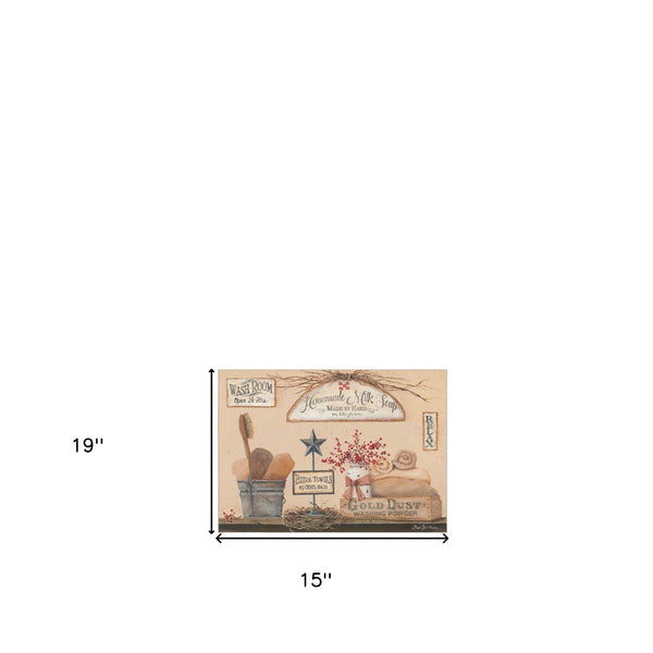 Homeroots Set Of Two Wash Room White Framed Print Bathroom Wall Art  Paper 407134