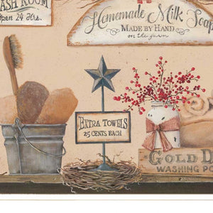 Homeroots Set Of Two Wash Room White Framed Print Bathroom Wall Art  Paper 407134