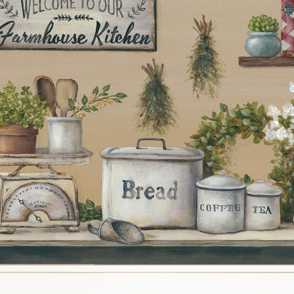 Homeroots Set Of Two Farmhouse Kitchen 1 White Framed Print Kitchen Wall Art  Paper 407145