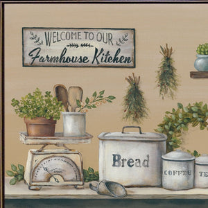 Homeroots Set Of Two Farmhouse Kitchen 3 Black Framed Print Kitchen Wall Art  Paper 407151