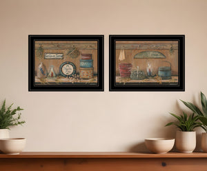 HomeRoots Set of Two Framed Prints - Modern Black Artworks for Stylish Home Decor & Quick Wall Refresh 407161