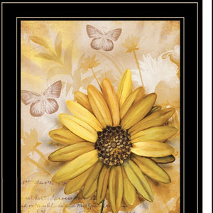 HomeRoots Set of Two Framed Floral and Butterfly Prints – Modern Black Wall Art for Stylish Home Décor 407178