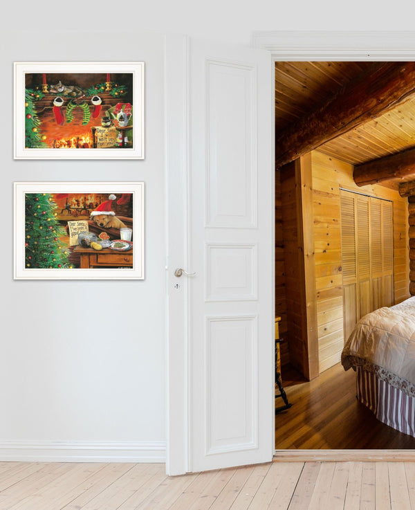 HomeRoots Set of Two Framed Prints - "I've Been A Good Boy" Wall Art for Festive Home Decor & Easy Hanging 407203