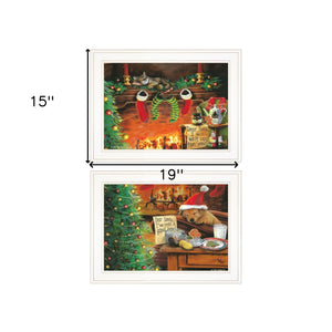 HomeRoots Set of Two Framed Prints - "I've Been A Good Boy" Wall Art for Festive Home Decor & Easy Hanging 407203