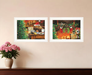 HomeRoots Set of Two Framed Prints - "I've Been A Good Boy" Wall Art for Festive Home Decor & Easy Hanging 407203