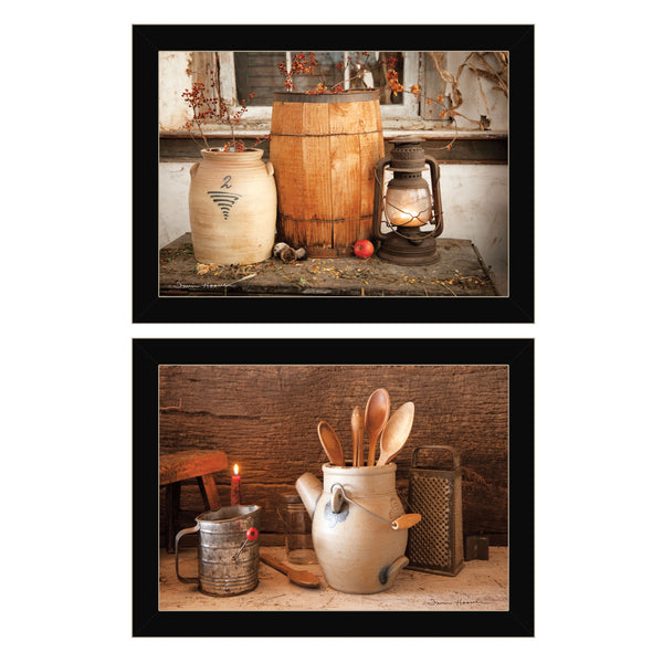 Homeroots Set Of Two The Nail Keg 6 Black Framed Print Wall Art  Paper 407211
