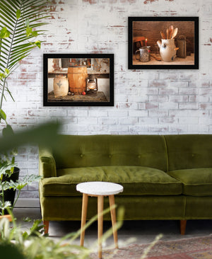 Homeroots Set Of Two The Nail Keg 6 Black Framed Print Wall Art  Paper 407211