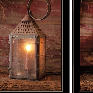 Homeroots Set Of Two Innkeepers Lantern 2 Black Framed Print Wall Art  Paper 407213