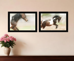 HomeRoots Set of Two A Wild Kookie 3 Black Framed Art Prints – Whimsical Farmhouse Decor for Your Home! 407236