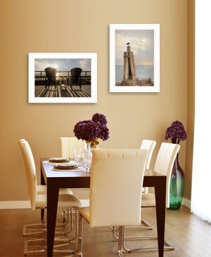 HomeRoots Set of Two Coastal Charm Framed Prints - Vibrant Wall Art for Effortless Home Décor Update 407239