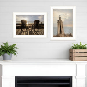 HomeRoots Set of Two Coastal Charm Framed Prints - Vibrant Wall Art for Effortless Home Décor Update 407239