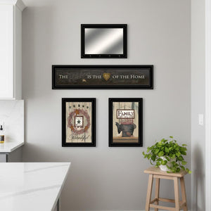 HomeRoots Set of Three Primitive Black Framed Prints for Rustic Kitchen Wall Art - Stylish Home Decor Ensemble 407250