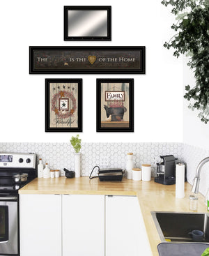 HomeRoots Set of Three Primitive Black Framed Prints for Rustic Kitchen Wall Art - Stylish Home Decor Ensemble 407250