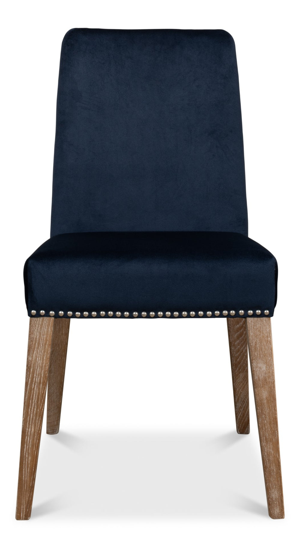 Sarreid Franklin Navy Blue Side Chair Set Of 2 - Stylish Ash Wood Frame With Elegant Whitewash Finish Blue  40727