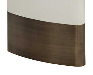 Sunpan Calida 98" Dining Table - Stylish Cream Faux Leather with Gold Stainless Steel Base for Elegance