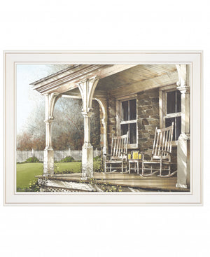 Homeroots Sunday Afternoon 1 White Framed Print Wall Art White Wood Print On Paper 407377