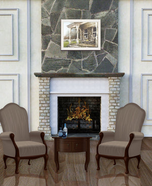 Homeroots Sunday Afternoon 1 White Framed Print Wall Art White Wood Print On Paper 407377