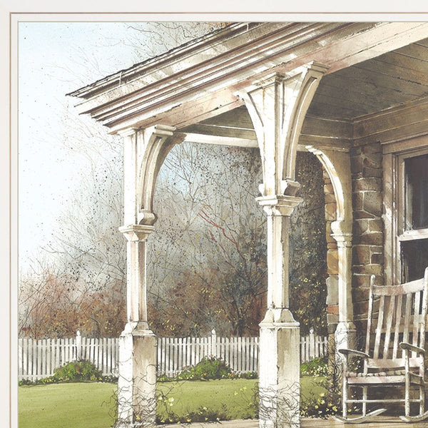 Homeroots Sunday Afternoon 1 White Framed Print Wall Art White Wood Print On Paper 407377