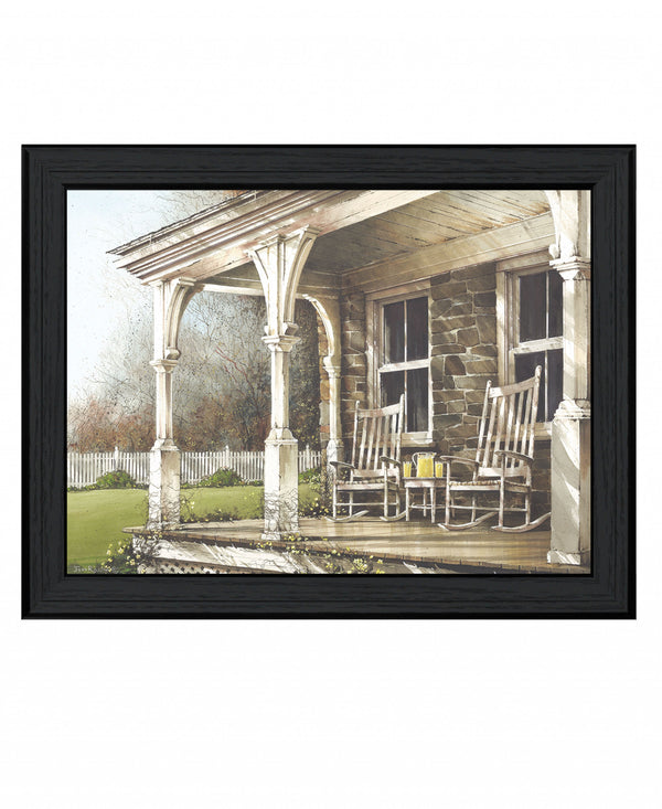 Homeroots Sunday Afternoon 2 Black Framed Print Wall Art  Wood Print On Paper 407378