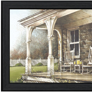 Homeroots Sunday Afternoon 2 Black Framed Print Wall Art  Wood Print On Paper 407378