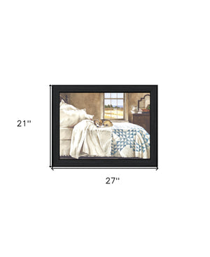 Homeroots Home Alone 1 Black Framed Print Wall Art Charcoal Wood Print On Paper 407397