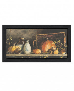 HomeRoots Pumpkin Framed Print Wall Art - Contemporary Kitchen Décor with Bold Motif for Dining Spaces 407406
