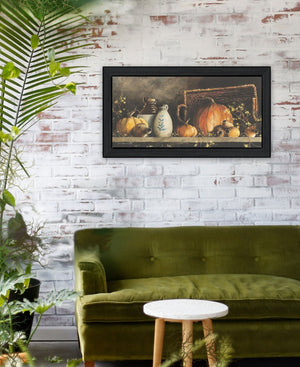 HomeRoots Pumpkin Framed Print Wall Art - Contemporary Kitchen Décor with Bold Motif for Dining Spaces 407406