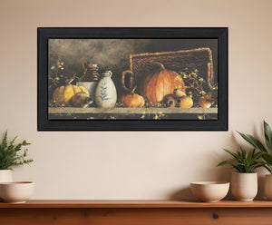 HomeRoots Pumpkin Framed Print Wall Art - Contemporary Kitchen Décor with Bold Motif for Dining Spaces 407406