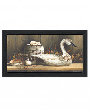 Homeroots Country Charm Black Framed Print Wall Art  Wood Print On Paper 407421