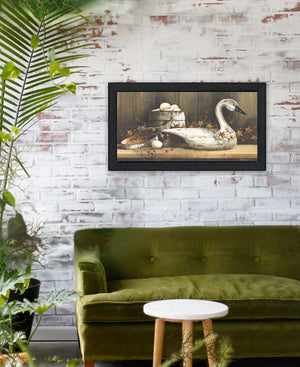 Homeroots Country Charm Black Framed Print Wall Art  Wood Print On Paper 407421