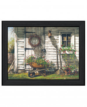Homeroots Spring Cleaning 3 Black Framed Print Wall Art  Wood Print On Paper 407425