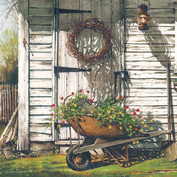 Homeroots Spring Cleaning 3 Black Framed Print Wall Art  Wood Print On Paper 407425