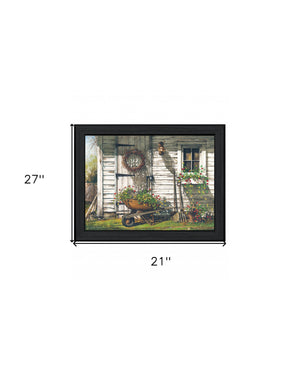 Homeroots Spring Cleaning 3 Black Framed Print Wall Art  Wood Print On Paper 407425
