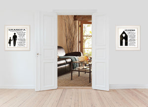 Homeroots Set Of Two My Grandparents Are The Best 2 White Framed Print Wall Art  Wood Print On Paper 407478