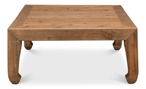 Sarreid Classic Reclaimed Pine Coffee Table – Timeless Design For Elegant Living Room Spaces & Style Tan  40751