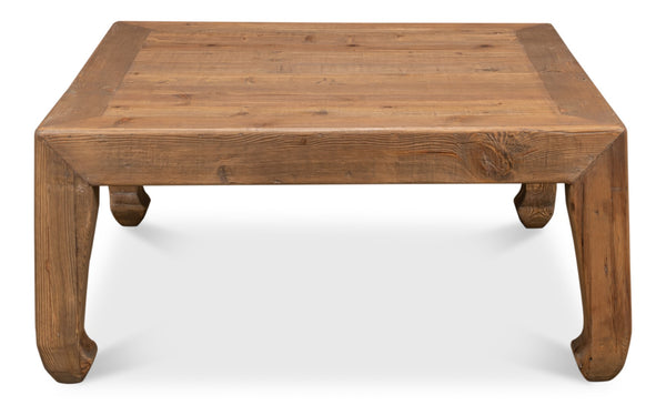 Sarreid Classic Reclaimed Pine Coffee Table – Timeless Design For Elegant Living Room Spaces & Style Tan  40751
