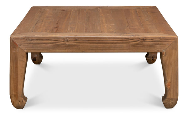 Sarreid Classic Reclaimed Pine Coffee Table – Timeless Design For Elegant Living Room Spaces & Style Tan  40751