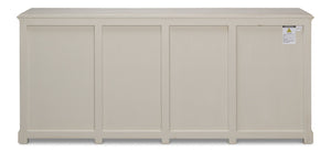 Sarreid Villefranche Sideboard In Elegant Stone Grey - Stylish Storage With 3 Removable Shelves, Reclaimed Pine Grey  40758-1