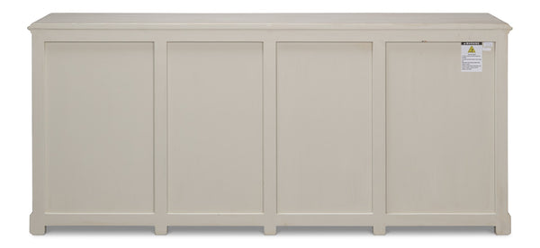 Sarreid Villefranche Sideboard In Elegant Stone Grey - Stylish Storage With 3 Removable Shelves, Reclaimed Pine Grey  40758-1